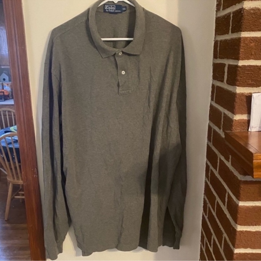 Polo by Ralph Lauren Men's Long Sleeve Polo size xxl brown